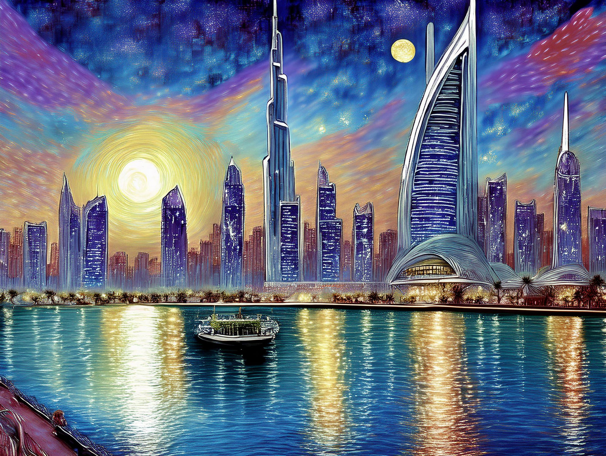 “Dubai Radiance”  Canvas Giclée
