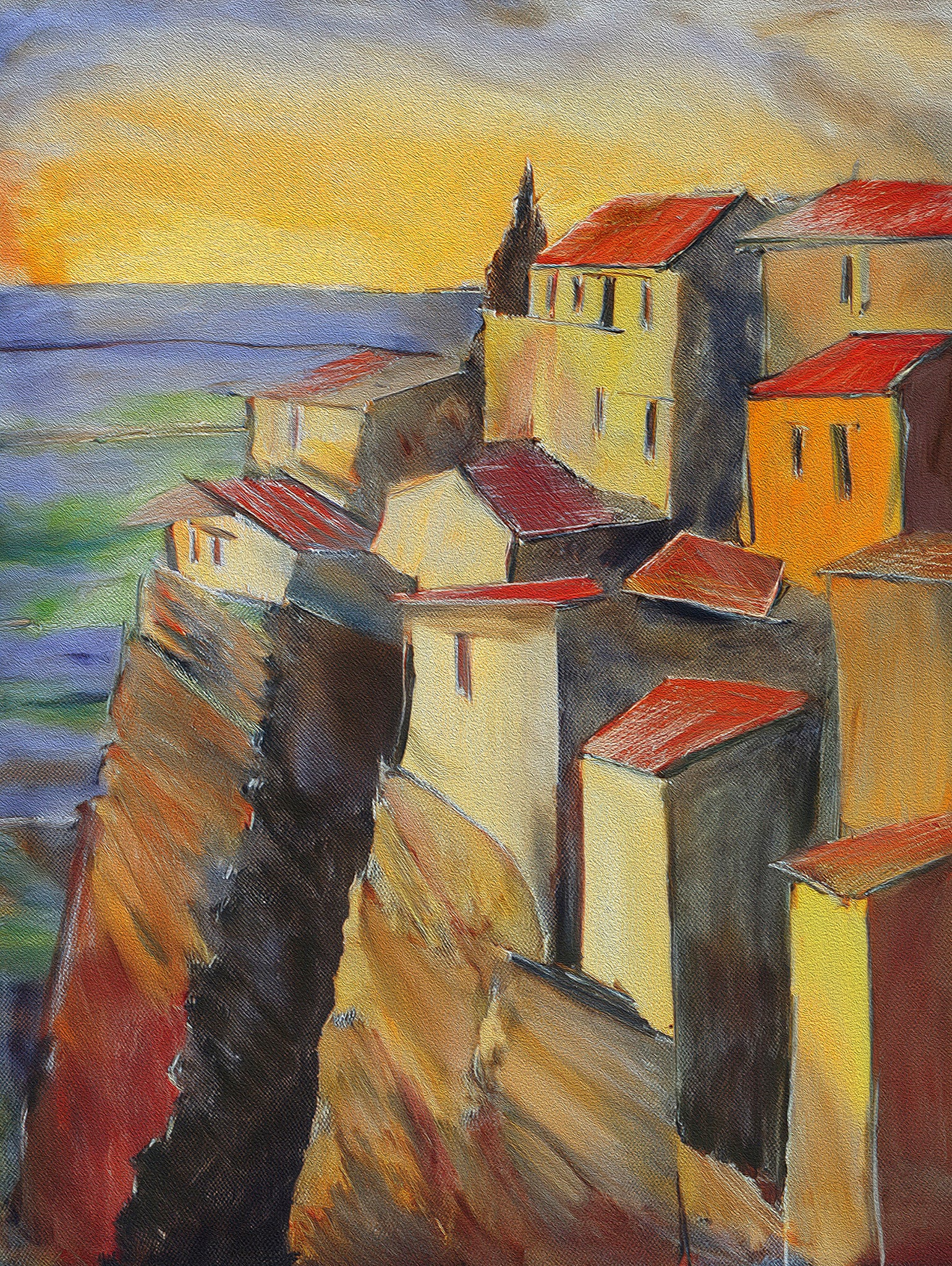 "Tuscan Rooftops” Canvas Giclée