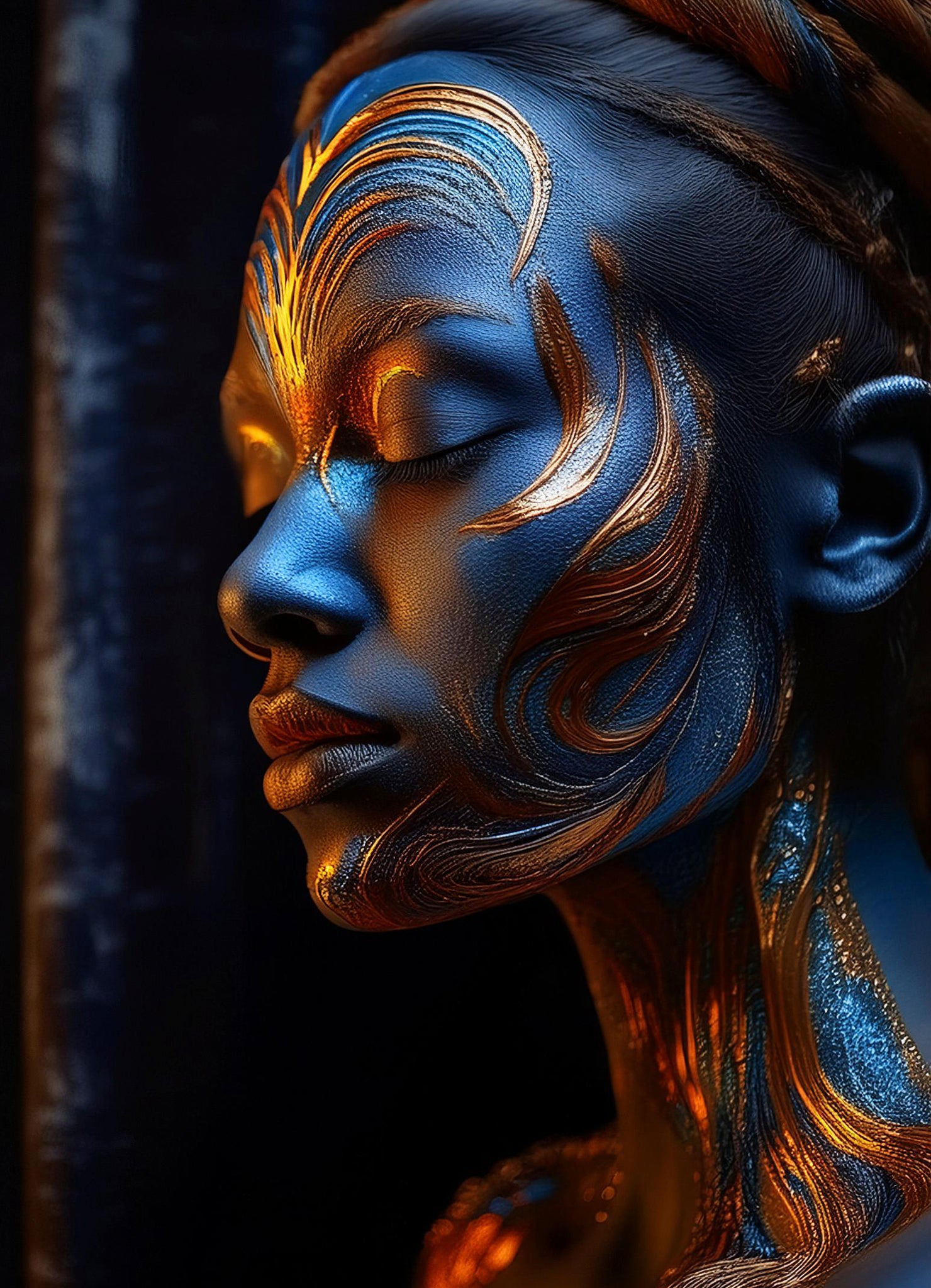 "Painted Face I” Canvas Giclée