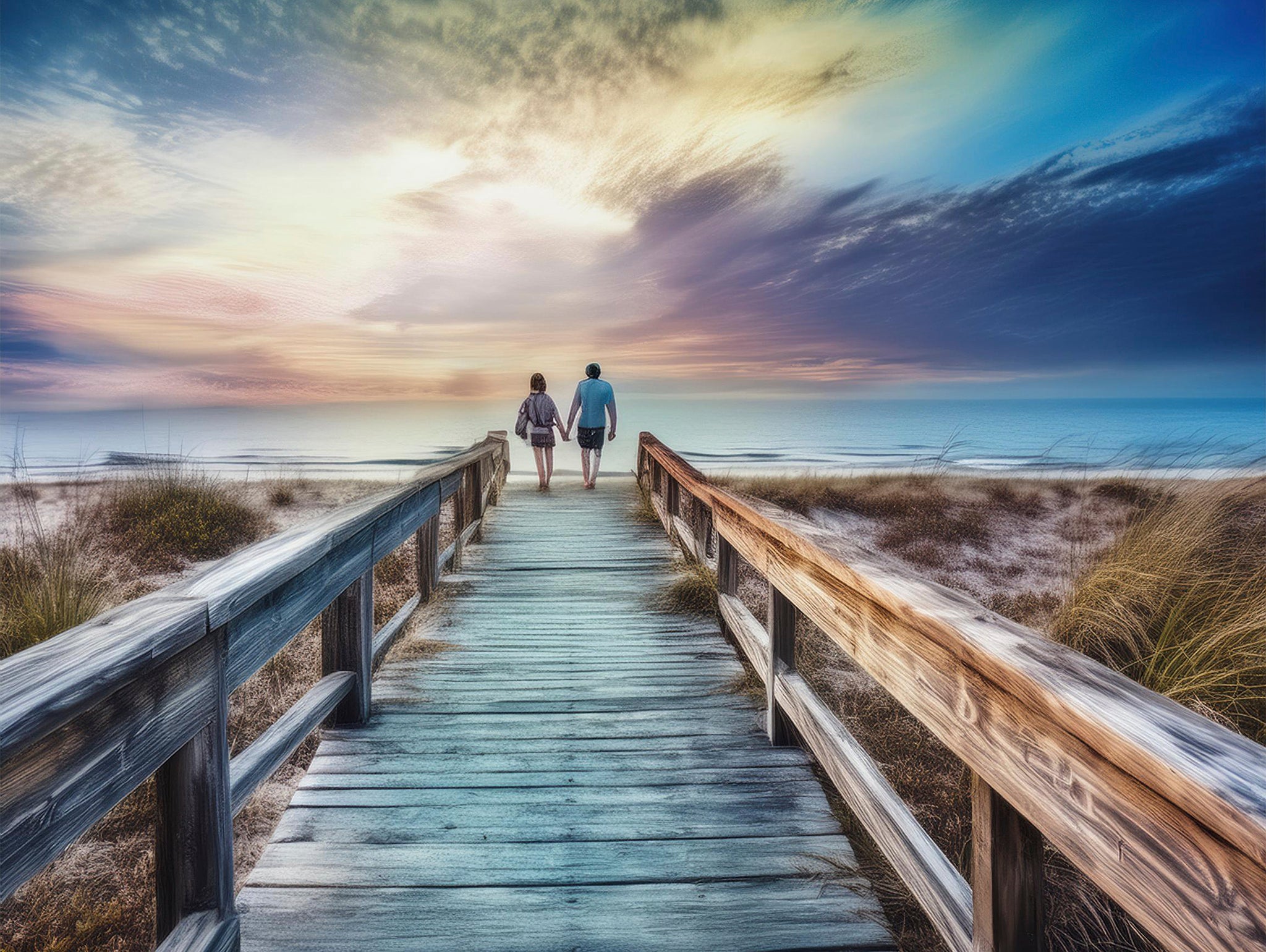 “Walk to the Shore”  Canvas Giclée