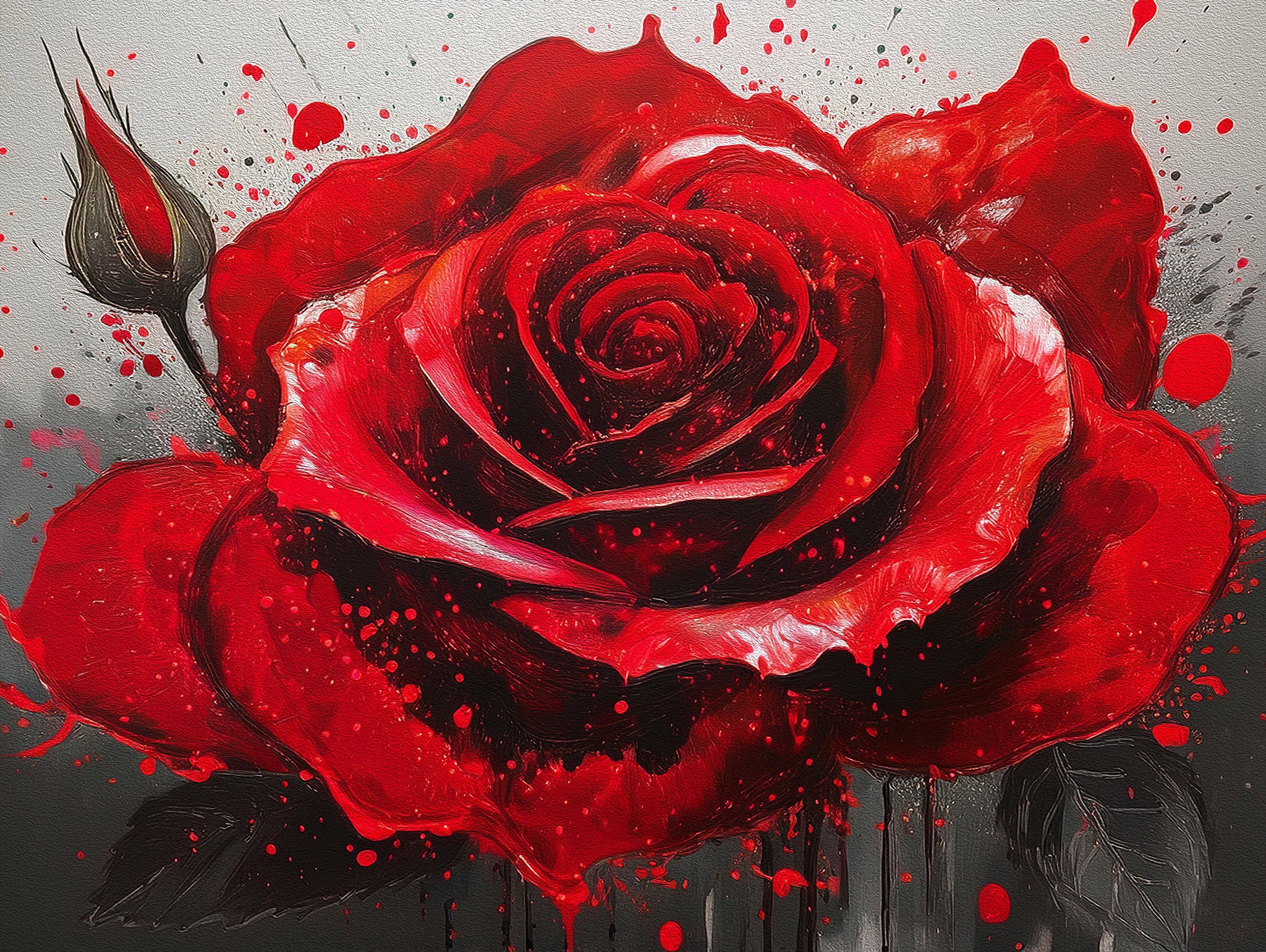 “Crimson Passion” Canvas Giclée