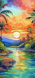 "Sunset River”  Canvas Giclée