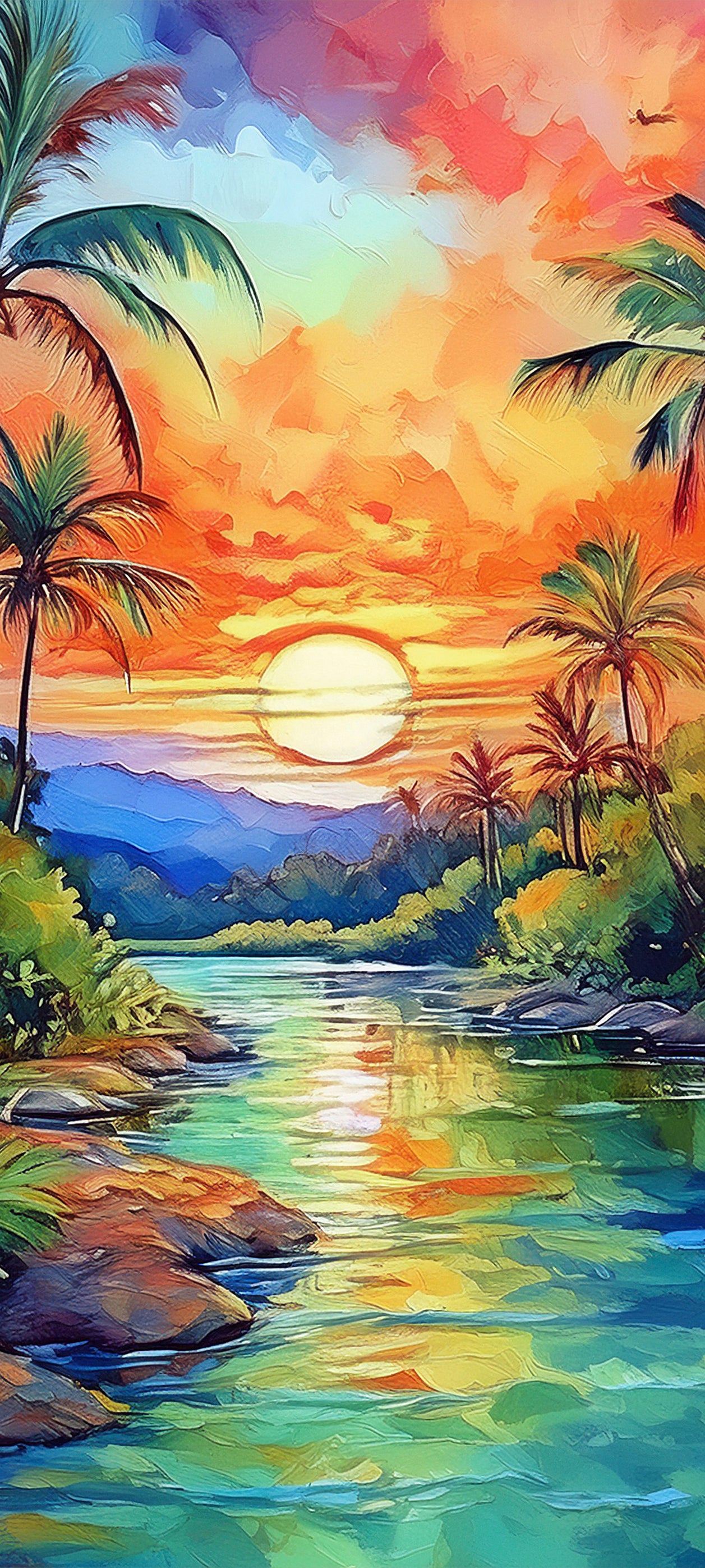 "Sunset River”  Canvas Giclée