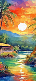 “River Cabin” Canvas Giclée